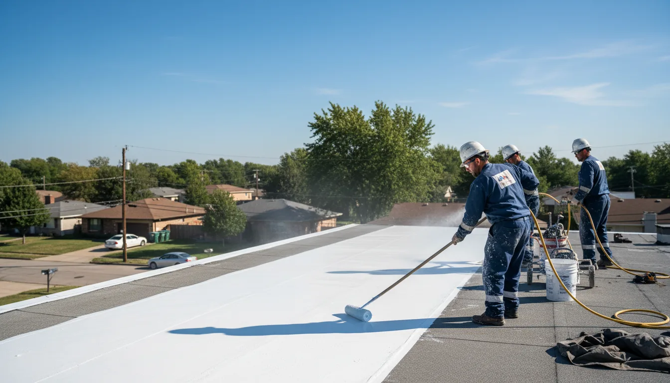 Commercial roof coating in Houston, DE near me